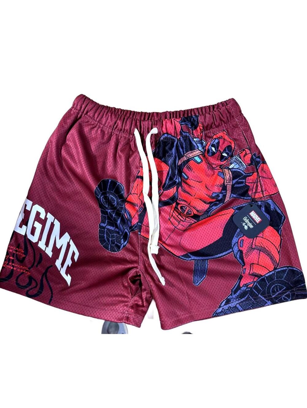 Civil Regime Deadpool Graphic Athletic Shorts Size Small